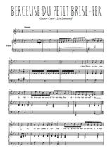 Téléchargez l'arrangement de la partition de gaston-coute-leo-daniderff-berceuse-du-petit-brise-fer en PDF pour Chant et piano