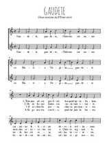 Téléchargez l'arrangement de la partition de Gaudete, Christus est natus en PDF à deux voix