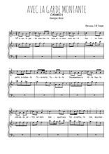 Téléchargez l'arrangement de la partition de bizet-carmen-avec-la-garde-montante en PDF pour Chant et piano