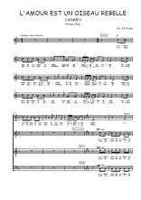 Téléchargez l'arrangement de la partition de georges-bizet-carmen-l-amour-est-un-oiseau-rebelle en PDF à quatre voix