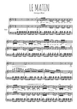 Téléchargez l'arrangement de la partition de georges-bizet-l-arlesienne-le-matin en PDF pour Chant et piano