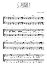 Téléchargez l'arrangement de la partition de chanson-francaise-gironfla-complainte-au-duc-de-savoye en PDF à deux voix