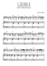 Téléchargez l'arrangement de la partition de chanson-francaise-gironfla-complainte-au-duc-de-savoye en PDF pour Chant et piano
