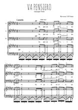Téléchargez l'arrangement de la partition de Va pensiero en PDF pour trois voix mixtes et piano