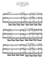 Téléchargez la partition de Va pensiero en PDF pour Chant et piano