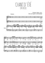 Téléchargez l'arrangement de la partition de Chant d'été en PDF pour deux voix égales et piano