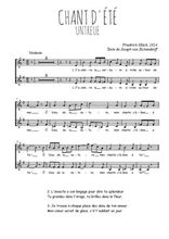 Téléchargez l'arrangement de la partition de Chant d'été en PDF à deux voix
