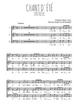 Téléchargez l'arrangement de la partition de Chant d'été en PDF à trois voix