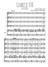 Téléchargez l'arrangement de la partition de Chant d'été en PDF pour 4 voix mixtes et piano