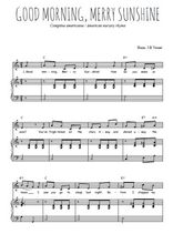 Téléchargez l'arrangement de la partition de good-morning-merry-sunshine en PDF pour Chant et piano