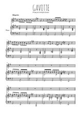 Téléchargez la partition de Gavotte en PDF pour Chant et piano
