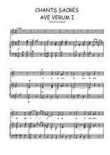 Téléchargez l'arrangement de la partition de Charles-Gounod-Chants-sacres-4.-Ave-Verum-I en PDF pour Chant et piano