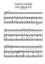 Téléchargez la partition de Chants sacrés 6. Ave Verum III en PDF pour Chant et piano