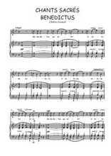 Téléchargez la partition de Chants sacrés 9. Benedictus en PDF pour Chant et piano