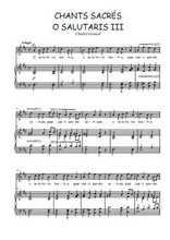 Téléchargez l'arrangement de la partition de Charles-Gounod-Chants-sacres-3.-O-salutaris-III en PDF pour  et piano