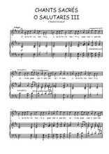 Téléchargez l'arrangement de la partition de Charles-Gounod-Chants-sacres-3.-O-salutaris-III en PDF pour Chant et piano