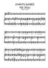 Téléchargez l'arrangement de la partition de Charles-Gounod-Chants-sacres-7.-Pie-Jesu en PDF pour Chant et piano