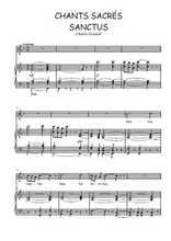 Téléchargez l'arrangement de la partition de Charles-Gounod-Chants-sacres-8.-Sanctus en PDF pour Chant et piano