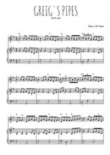Téléchargez la partition de Greig's pipes en PDF pour Mélodie et piano