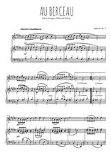 Téléchargez la partition de Au berceau en PDF pour Mélodie et piano