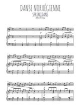 Téléchargez l'arrangement de la partition de grieg-danse-norvegienne en PDF pour Mélodie et piano