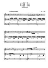 Téléchargez la partition de Arietta en PDF pour Mélodie et piano