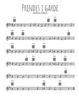 Téléchargez la partition en Sib de la musique moyen-age-prendes-i-garde en PDF