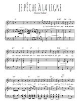 Téléchargez la partition de Je pêche à la ligne en PDF pour Chant et piano