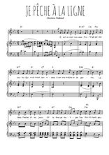 Téléchargez l'arrangement de la partition de Gustave-Nadaud-Je-peche-a-la-ligne en PDF pour Chant et piano