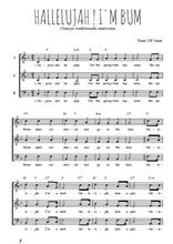 Téléchargez l'arrangement de la partition de Traditionnel-Hallelujah-!-I-m-a-Bum en PDF à trois voix