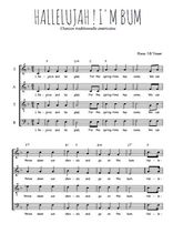 Téléchargez l'arrangement de la partition de Traditionnel-Hallelujah-!-I-m-a-Bum en PDF à quatre voix
