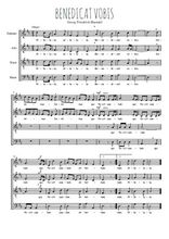 Téléchargez l'arrangement de la partition de Georg-Friedrich-Handel-Benedicat-vobis en PDF à quatre voix