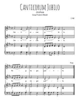 Téléchargez l'arrangement de la partition de Canticorum jubilo en PDF pour deux voix égales et piano