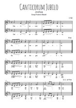 Téléchargez l'arrangement de la partition de Canticorum jubilo en PDF à deux voix