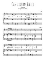Téléchargez l'arrangement de la partition de Georg-Friedrich-Handel-Canticorum-jubilo en PDF pour Chant et piano