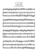 Téléchargez la partition de Sonate en fa, Gigue en PDF pour Mélodie et piano