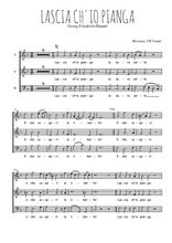Téléchargez l'arrangement de la partition de Georg-Friedrich-Handel-Lascia-ch-io-pianga en PDF à trois voix