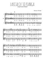 Téléchargez l'arrangement de la partition de Georg-Friedrich-Handel-Lascia-ch-io-pianga en PDF pour trois voix de femmes
