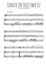 Téléchargez la partition de Sonate en trio Hwv387, 3. Largo en PDF pour Mélodie et piano