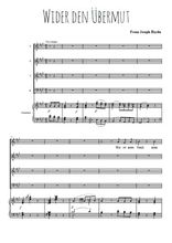 Téléchargez l'arrangement de la partition de haydn-wieder-den-ubermut-4-voix-chorale en PDF pour Chant et piano