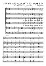 Téléchargez l'arrangement de la partition de I heard the bells on Christmas day en PDF pour 4 voix mixtes et piano