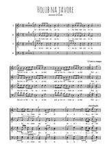 Téléchargez l'arrangement de la partition de Antonin-Dvorak-Holub-na-javore en PDF à quatre voix
