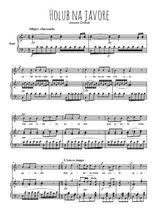 Téléchargez la partition de Holub na javore en PDF pour Chant et piano