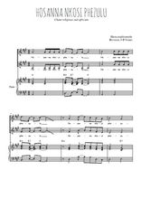 Téléchargez la partition de Hosanna nkosi phezulu en PDF pour 2 voix égales et piano