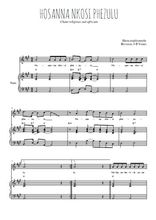 Téléchargez la partition de Hosanna nkosi phezulu en PDF pour Chant et piano