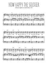 Téléchargez la partition de How happy the soldier en PDF pour Chant et piano