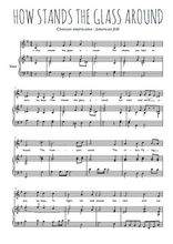 Téléchargez l'arrangement de la partition de usa-how-stands-the-glass-around en PDF pour Chant et piano