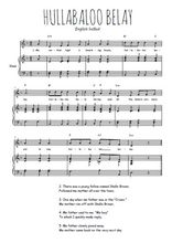 Téléchargez la partition de Hullabaloo Belay en PDF pour Chant et piano