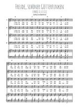 Téléchargez l'arrangement de la partition de Freude, schöner Götterfunken en PDF pour 4 voix mixtes et piano