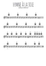 Téléchargez l'arrangement de la partition en Sib de la musique Freude, schöner Götterfunken en PDF